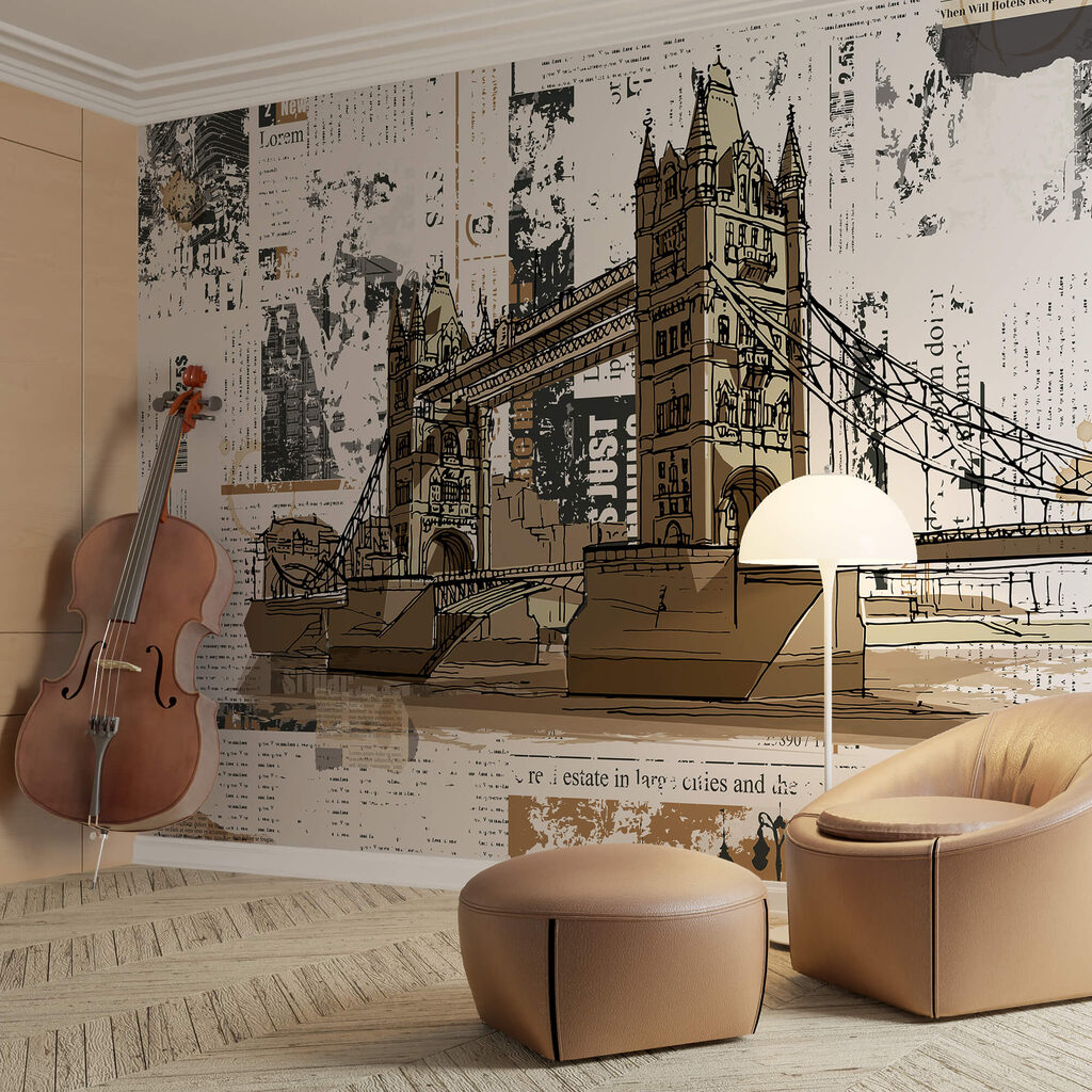 Desenul unui pod peste un râu