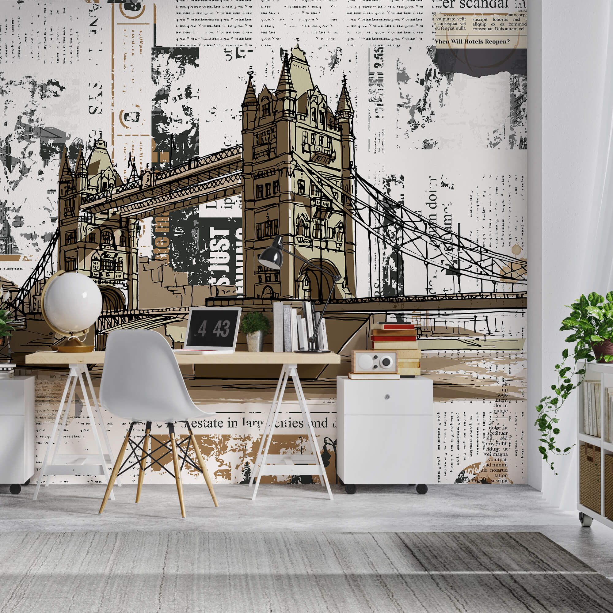 Desenul unui pod peste un râu