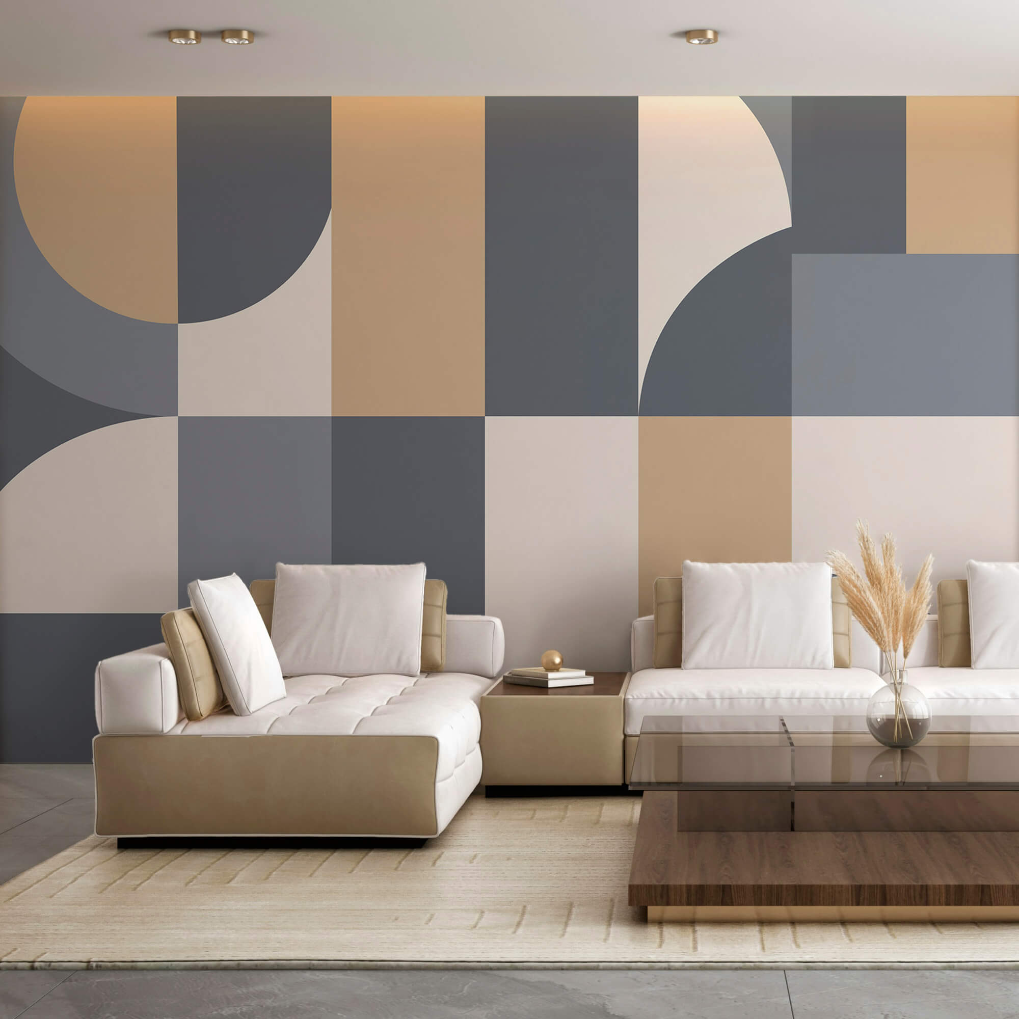 Model geometric gri și alb