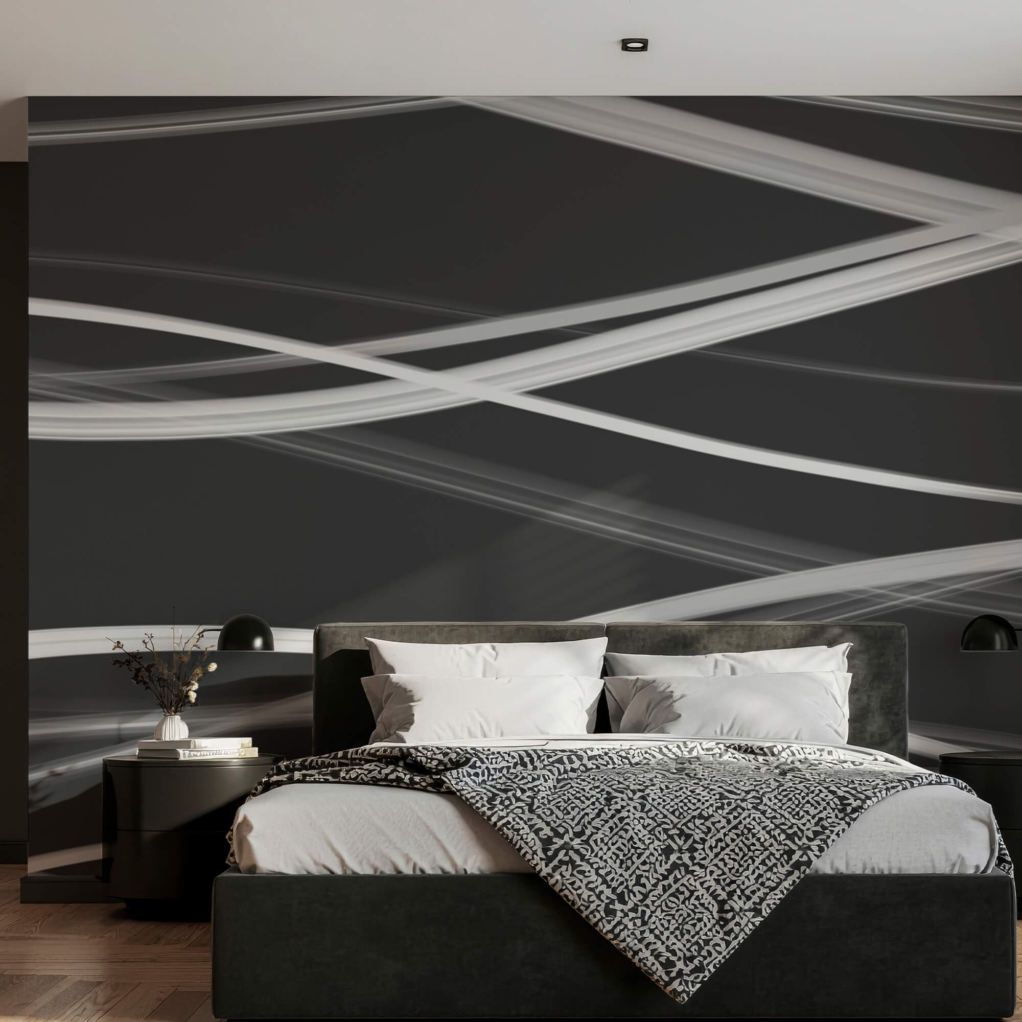 Linii albe pe un fundal negru Linii albe pe un fundal negru