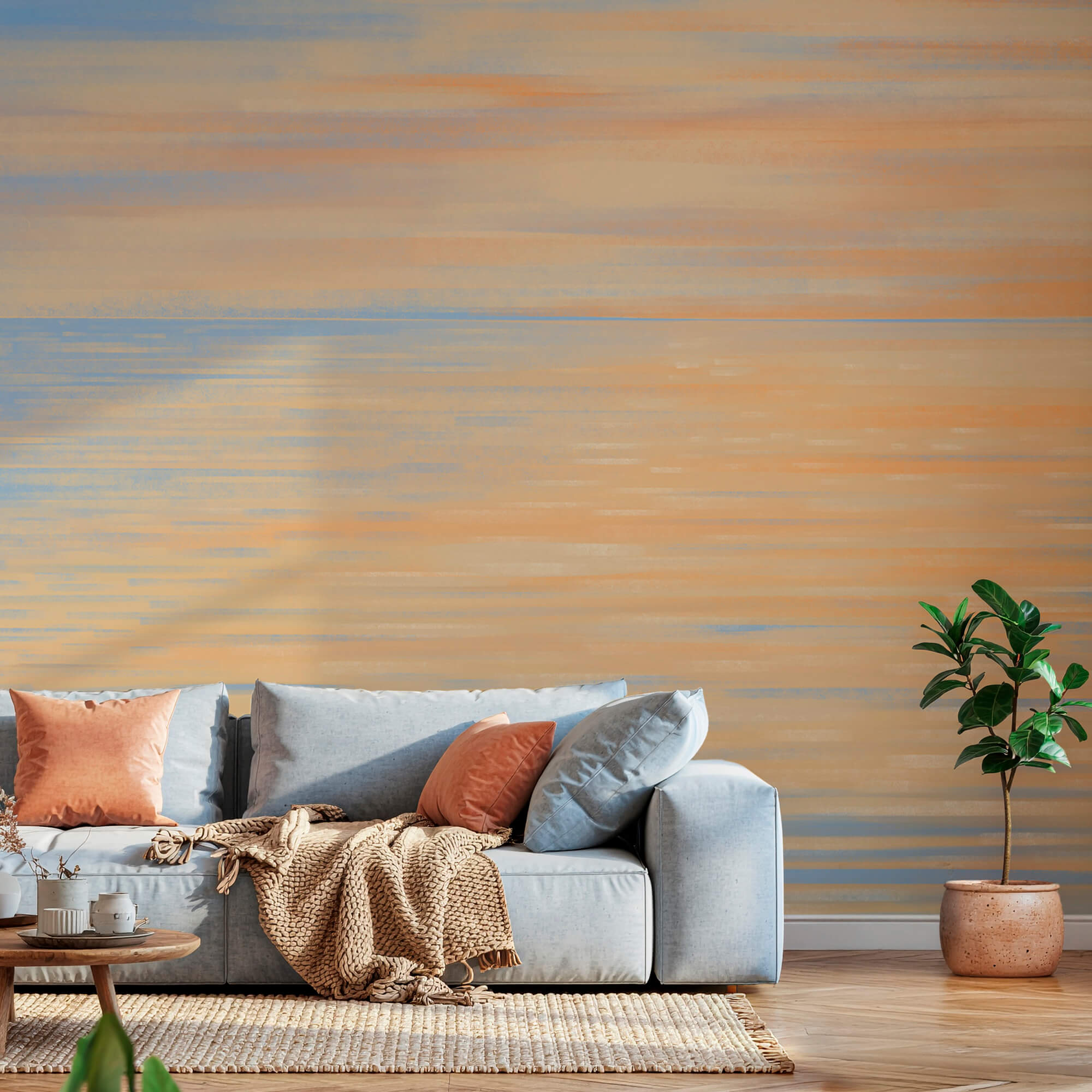 Cer albastru și portocaliu