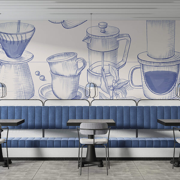 Desenul procesului de preparare a cafelei Desenul procesului de preparare a cafelei