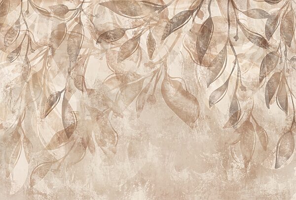 Delicate leaves in soft tones
