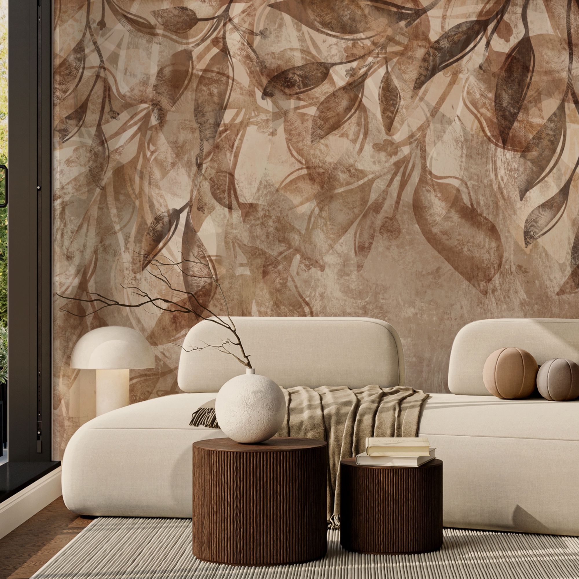 Model floral maro și alb