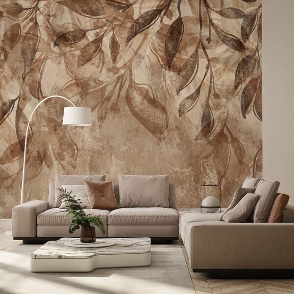 Model floral maro și alb