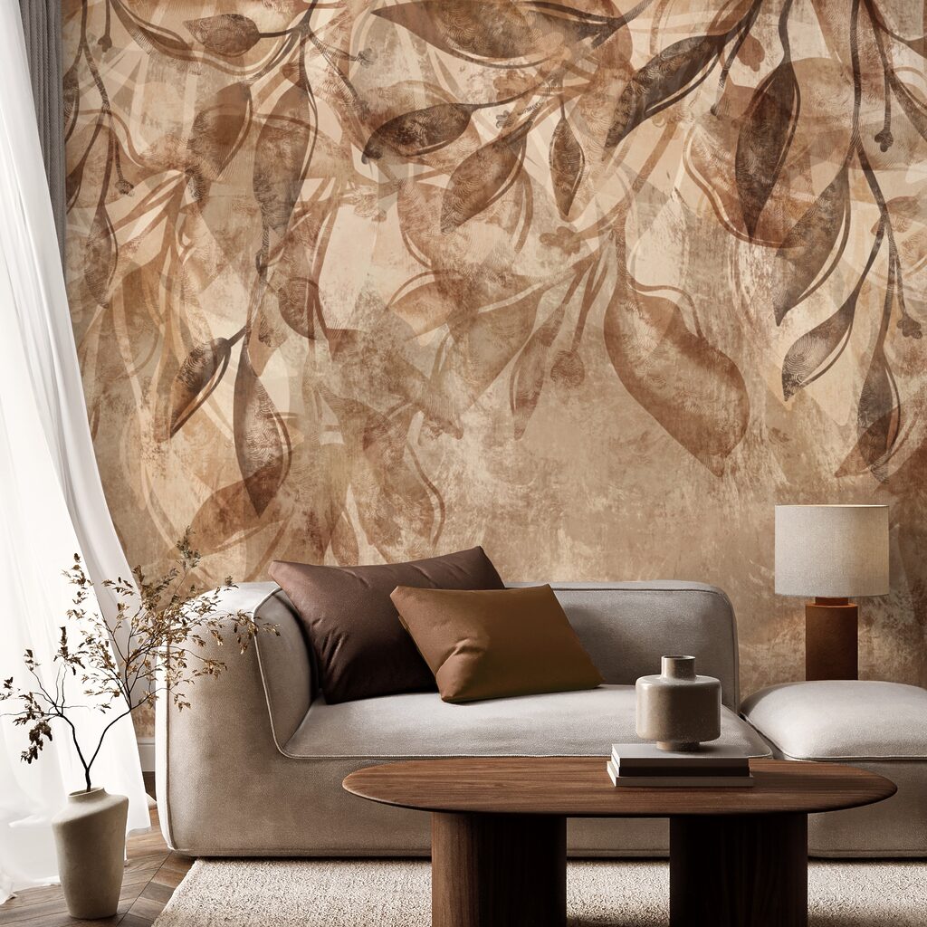 Model floral maro și alb