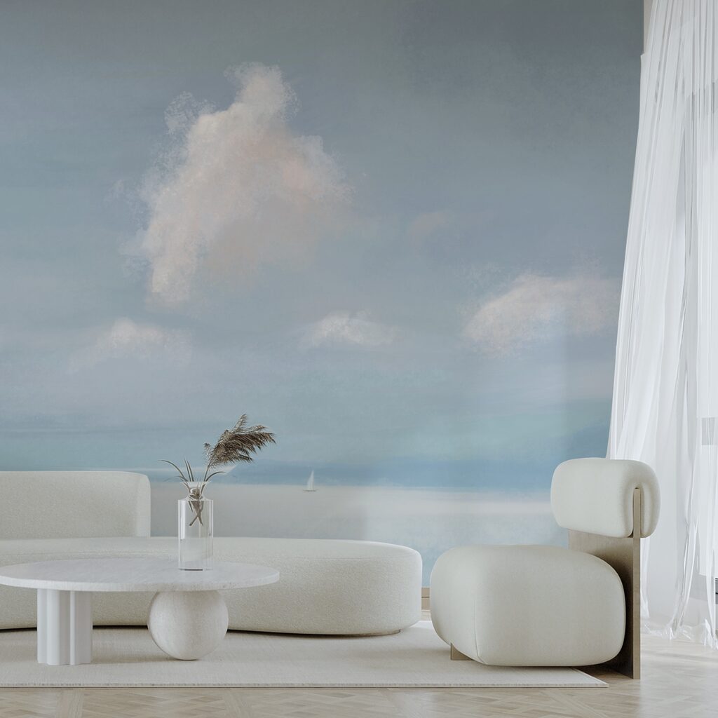 Barcă cu vele în mijlocul unui corp de apă Barcă cu vele în mijlocul unui corp de apă