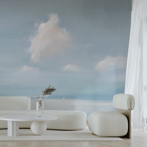 Barcă cu vele în mijlocul unui corp de apă Barcă cu vele în mijlocul unui corp de apă