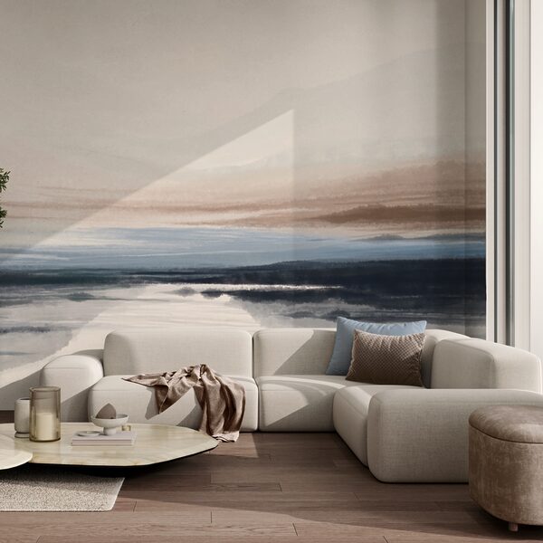 Pictura acuarelă a unui lac