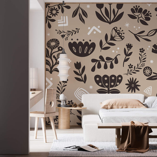 Model de flori și frunze