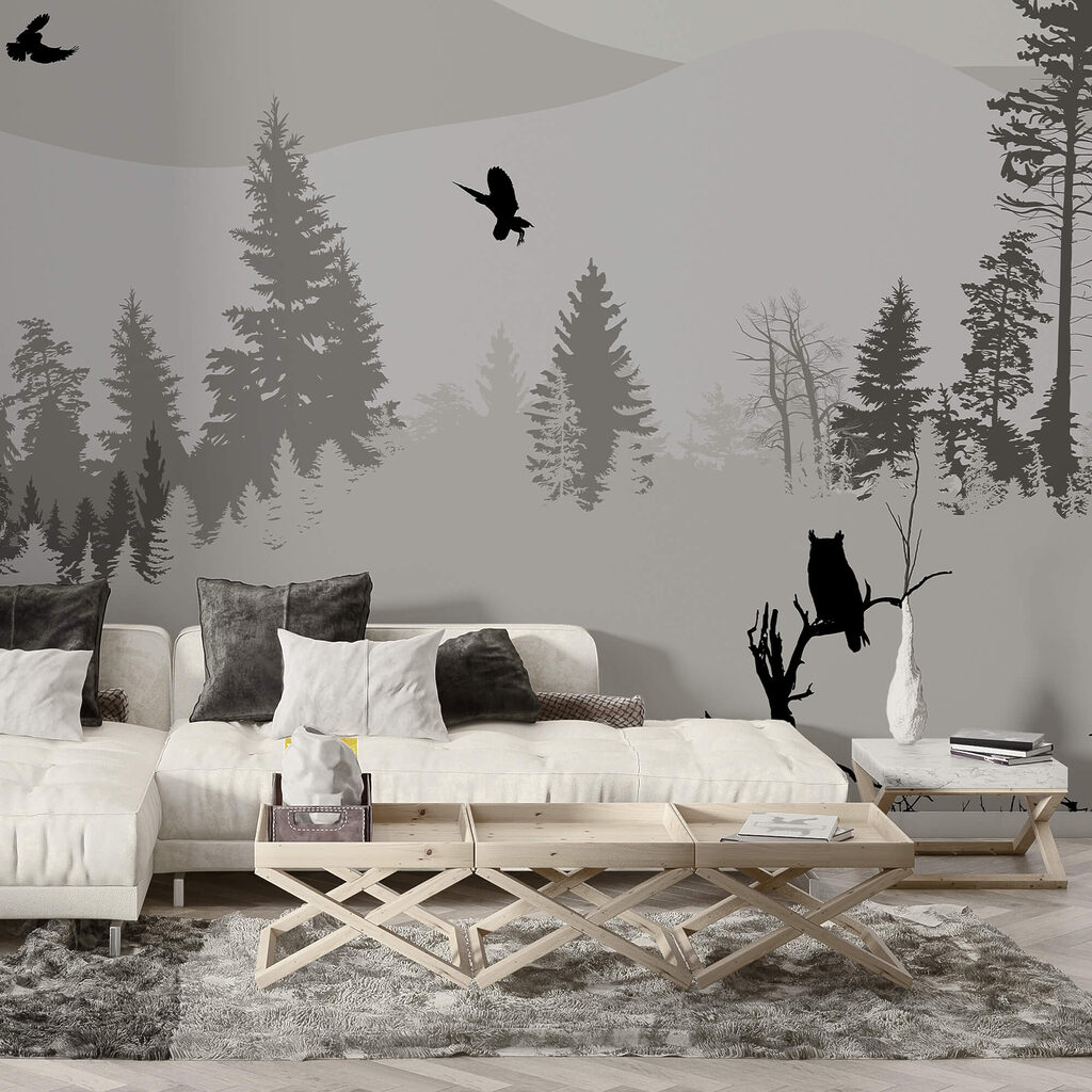 Păsări zburând peste un munte înzăpezit Păsări zburând peste un munte înzăpezit