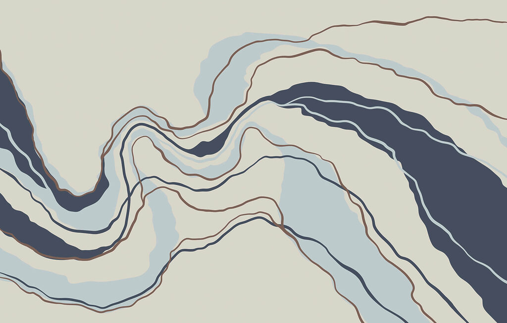 Flowing lines in serene hues Flowing lines in serene hues