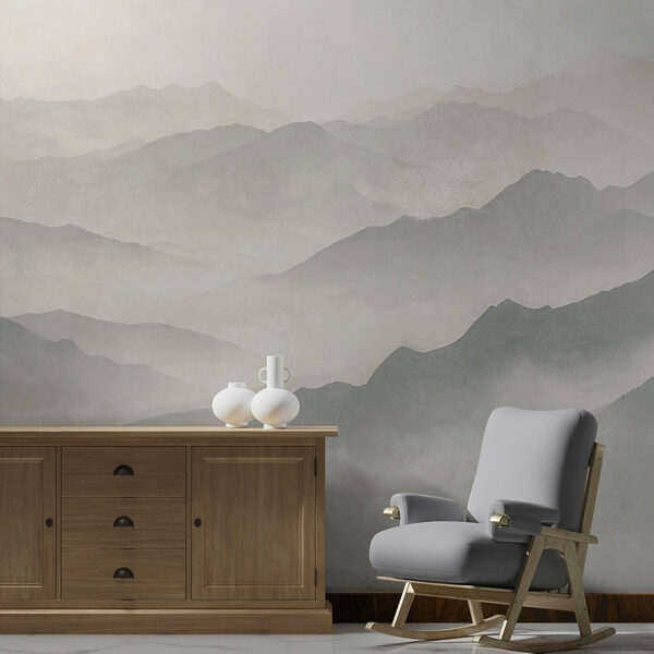 Lanț muntos în ceață