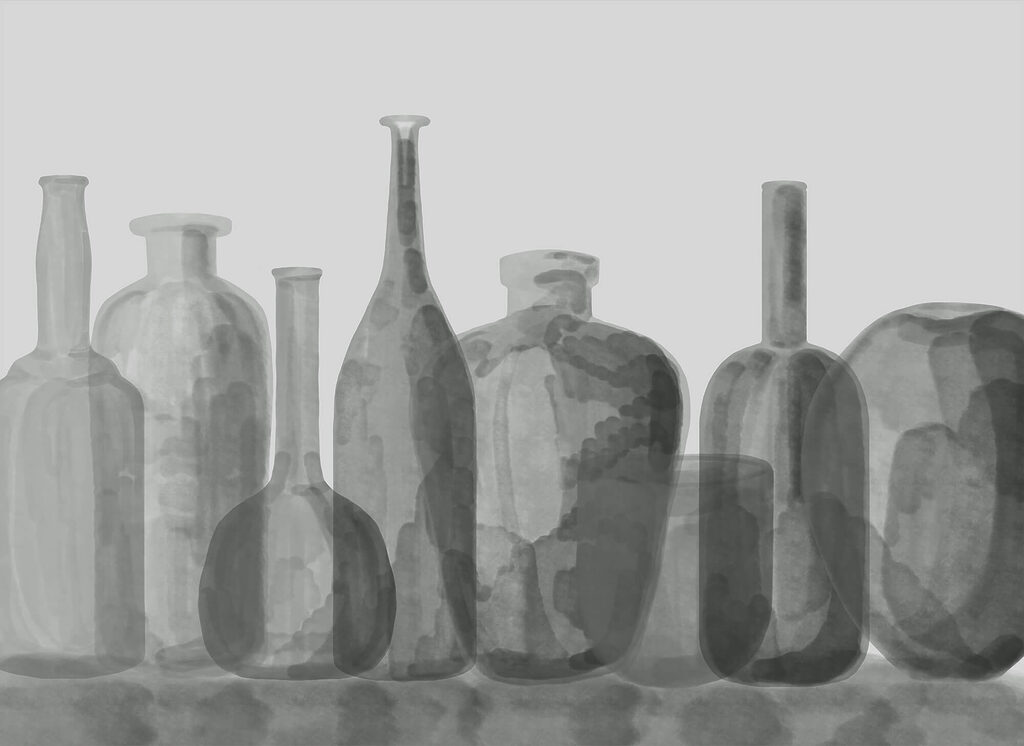 Group of glass bottles Group of glass bottles