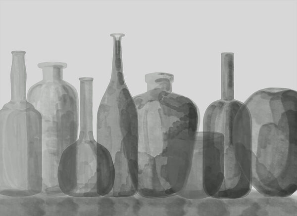 Group of glass bottles Group of glass bottles
