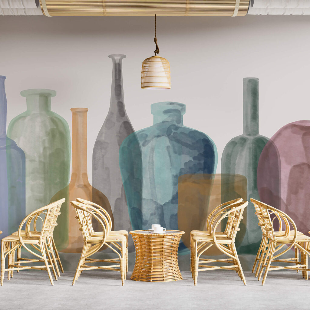 Grup de sticle de sticlă