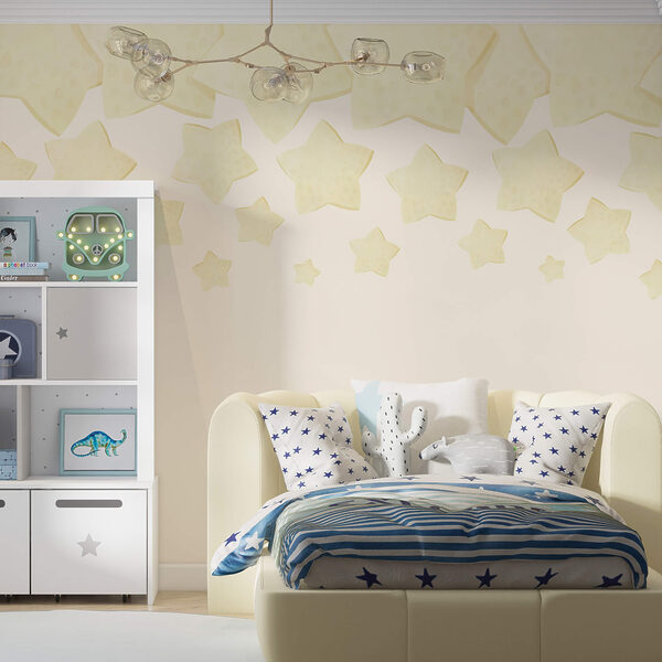 Grup de stele pe fond alb