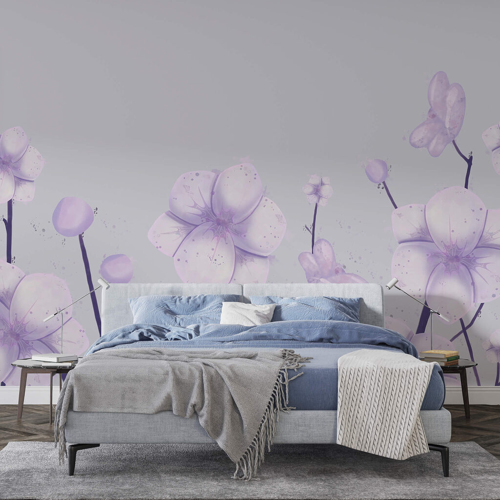 Grup de flori pe fundal alb