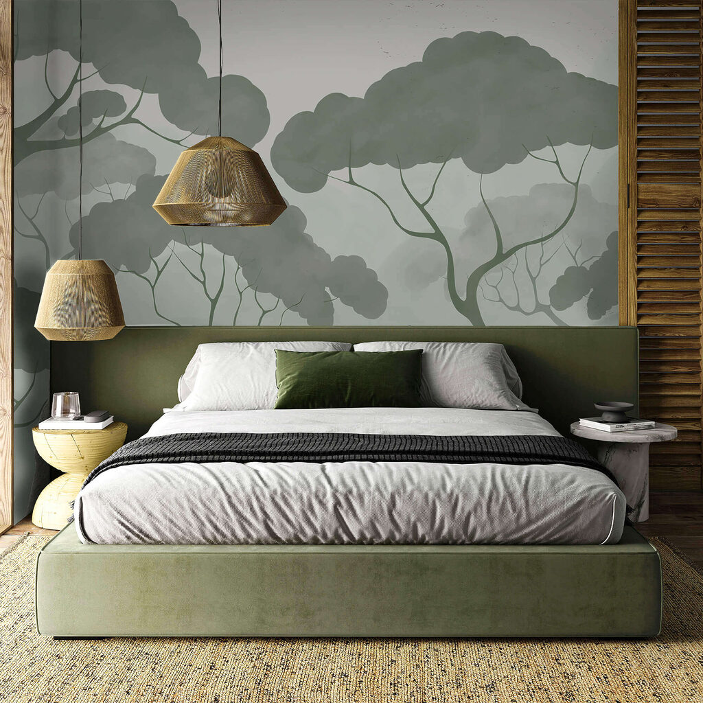 Grup de copaci cu frunze verzi Grup de copaci cu frunze verzi