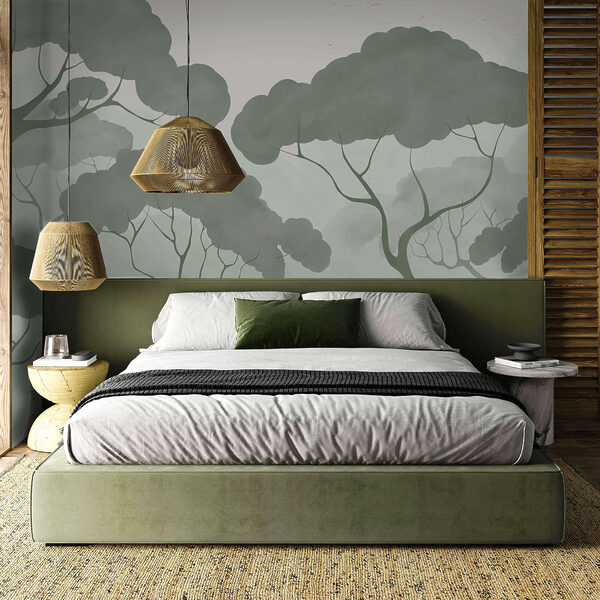 Grup de copaci cu frunze verzi Grup de copaci cu frunze verzi