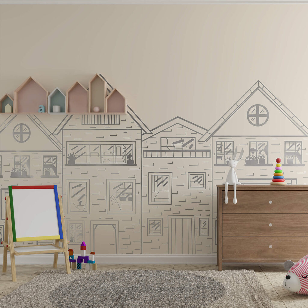 Desenul unui șir de case