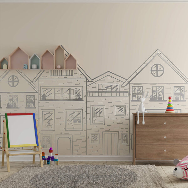 Desenul unui șir de case