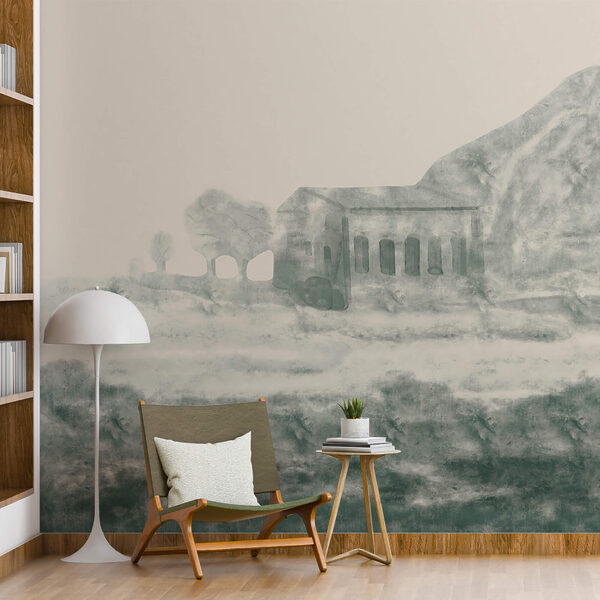 Fototapet Pictura unei clădiri și a unui munte (SKU: t00367v1) Fototapet Fototapet Pictura unei clădiri și a unui munte (SKU: t00367v1)