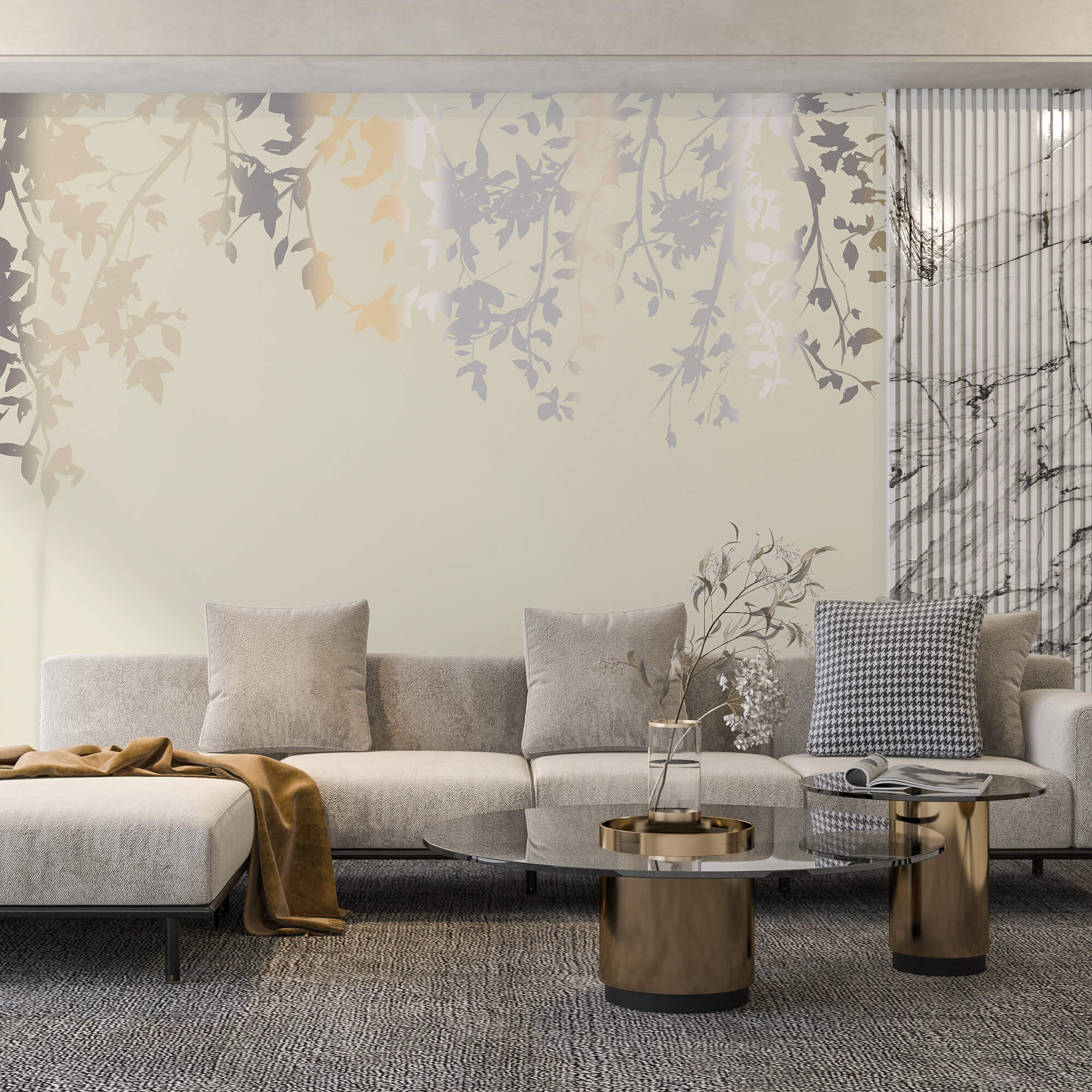 Ramuri de copac cu frunze