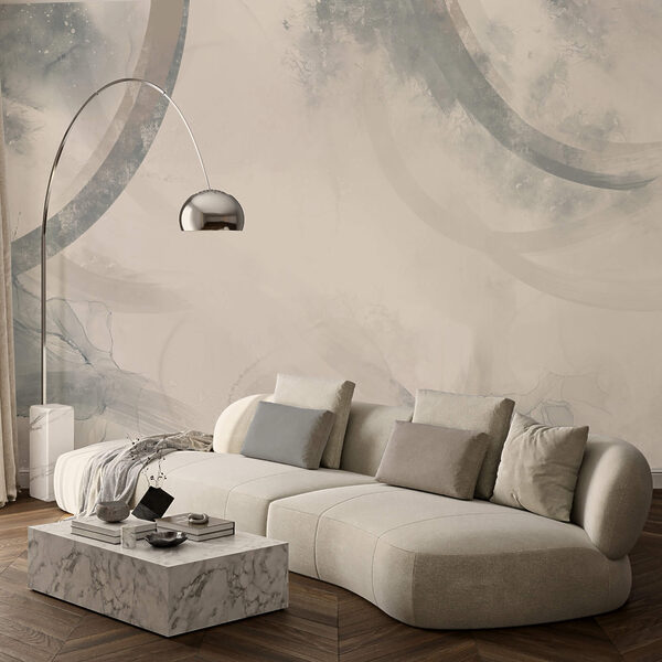 Fundal alb și gri cu cercuri alb-negru