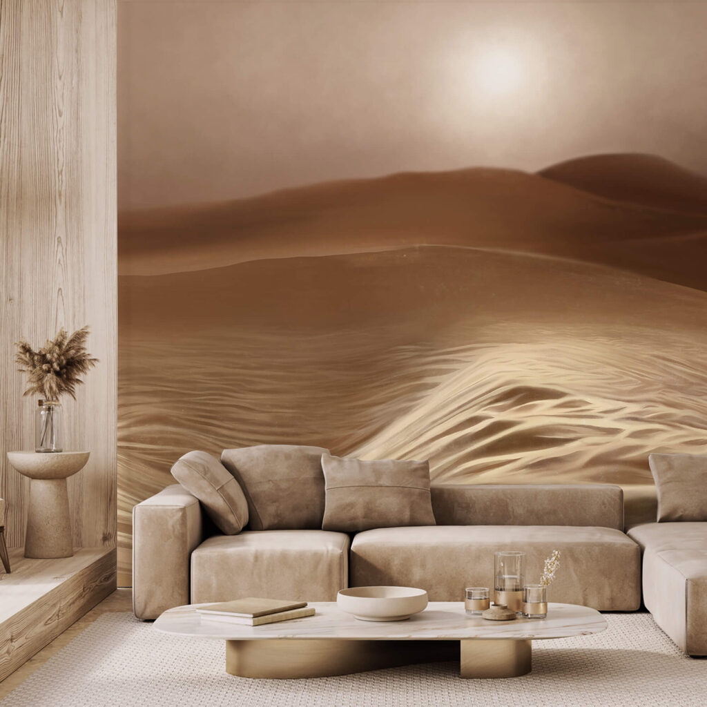 Deșert cu valuri și soare