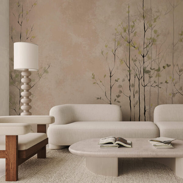 Grup de copaci cu frunze