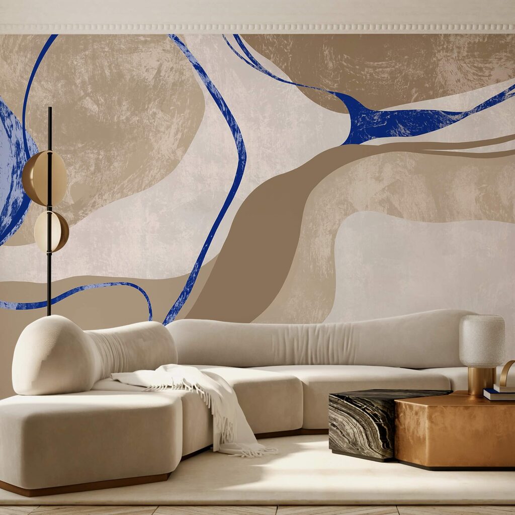 Model albastru și alb