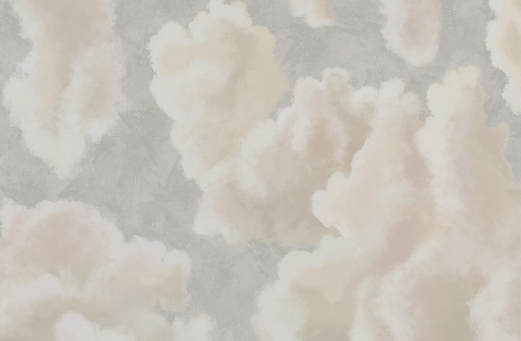 Soft clouds drifting in a serene sky