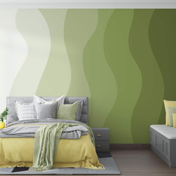 Linii ondulate verzi și albe