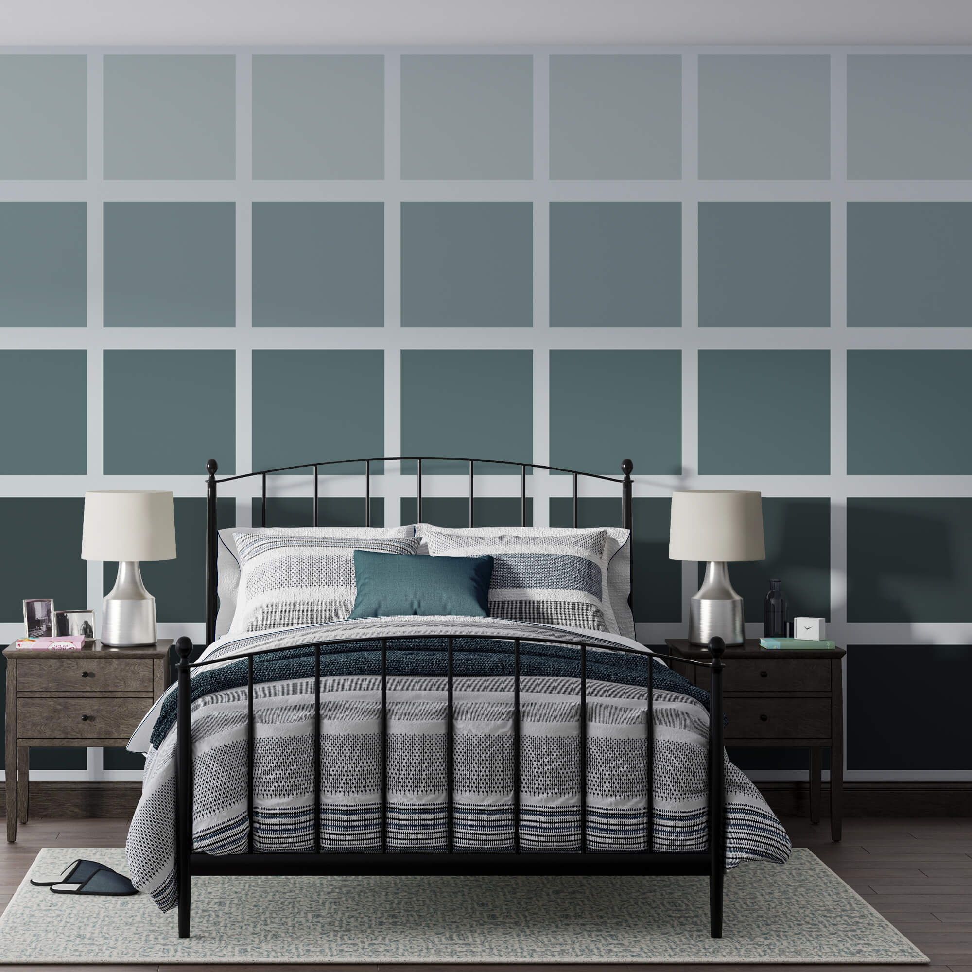 Pătrate gri cu pătrate negre