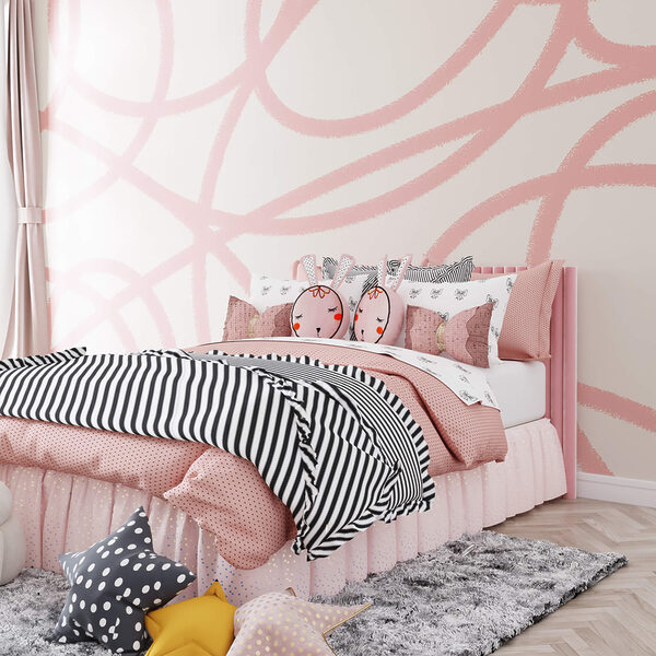 Linii roz pe fond alb