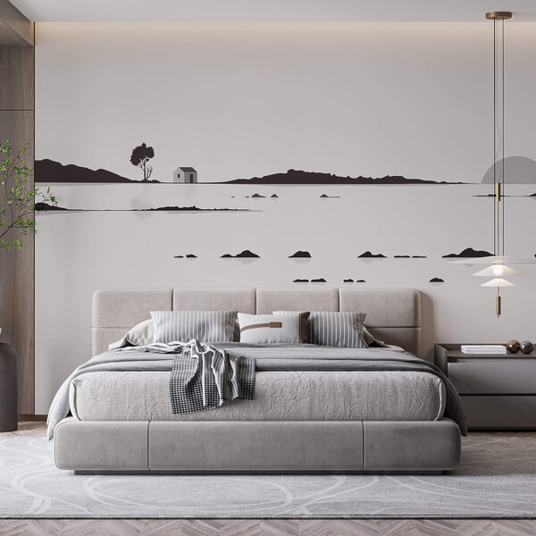 Fototapet Fototapet Casă în mijlocul unui lac (SKU: t00381)