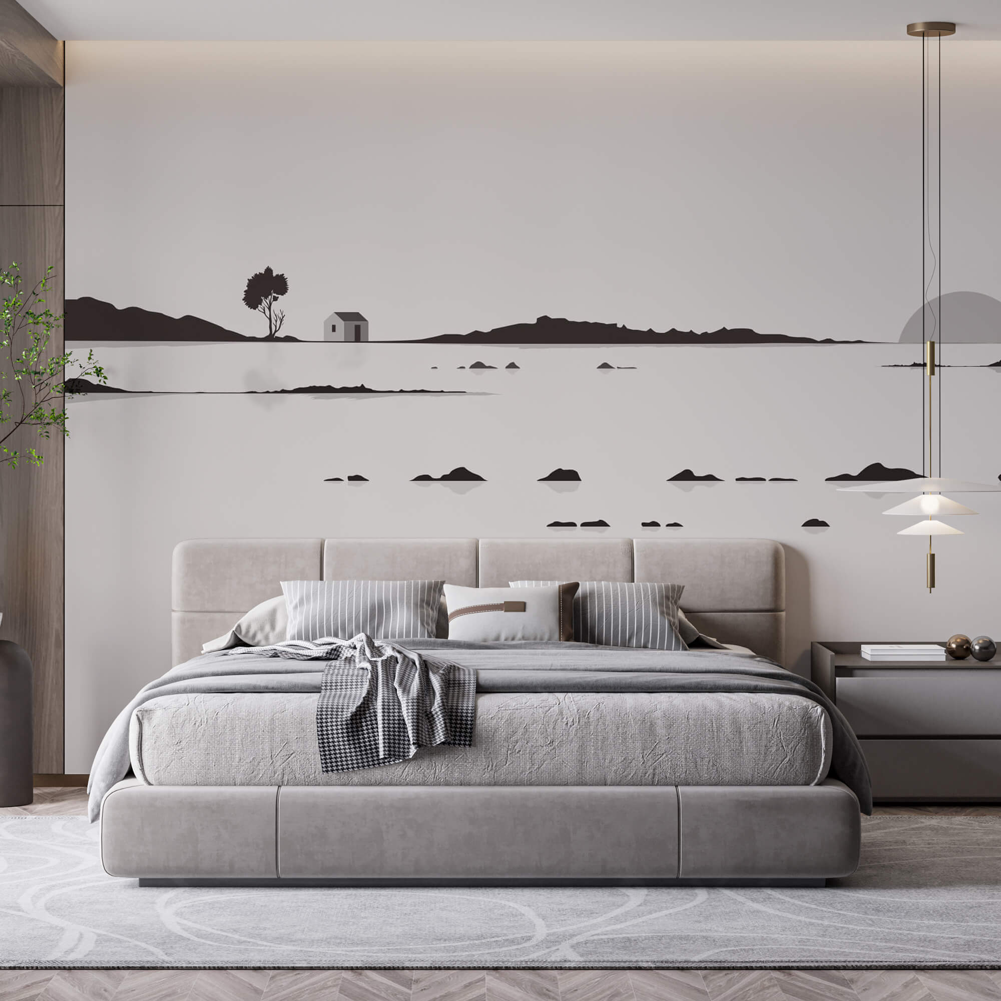 Casă în mijlocul unui lac