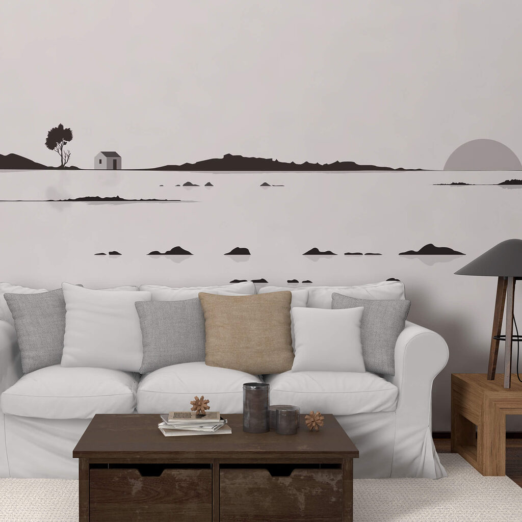 Casă în mijlocul unui lac