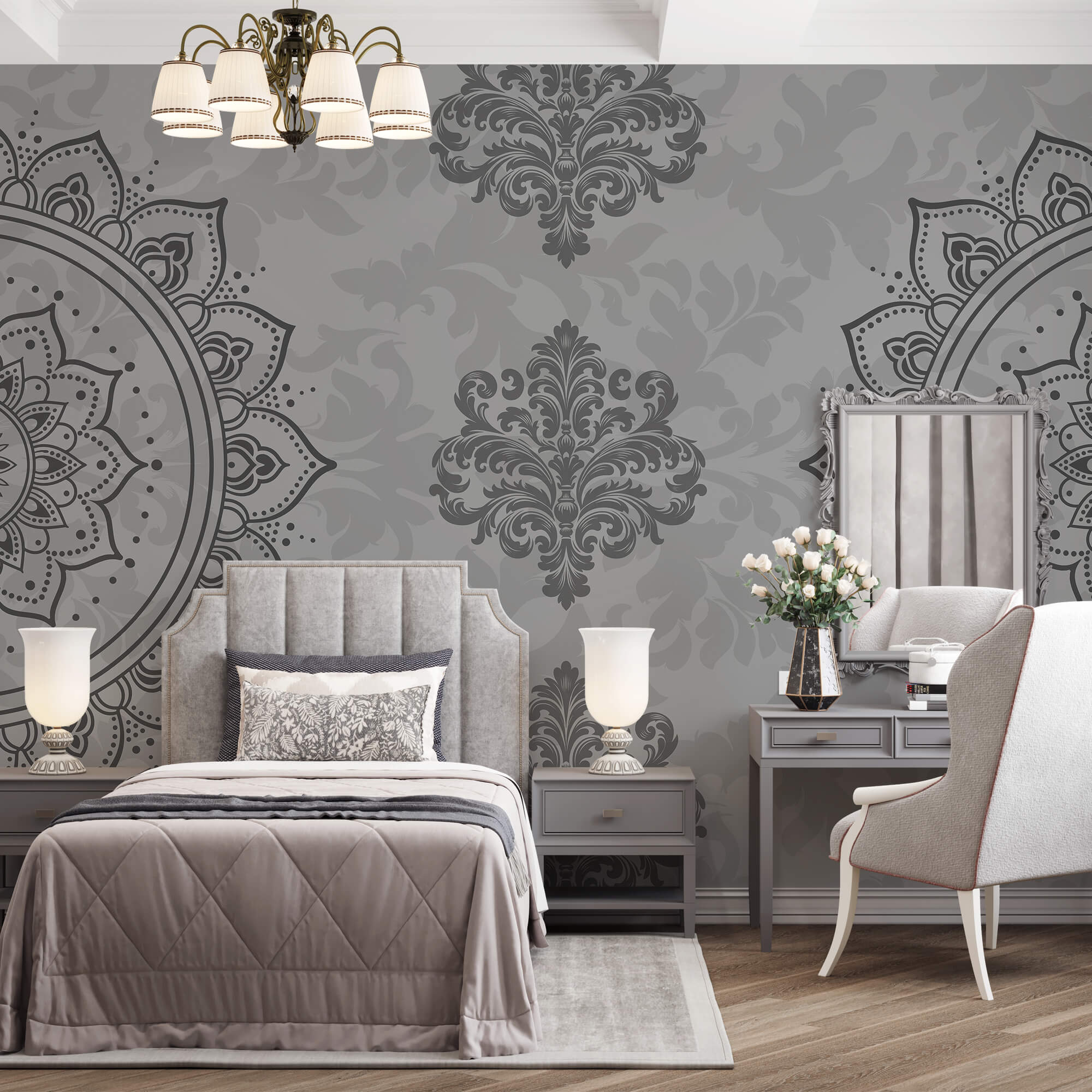 Model gri și alb Model gri și alb