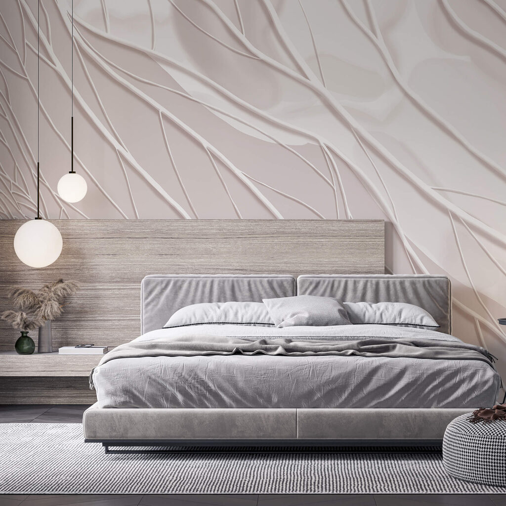 Linii albe pe o suprafață albă