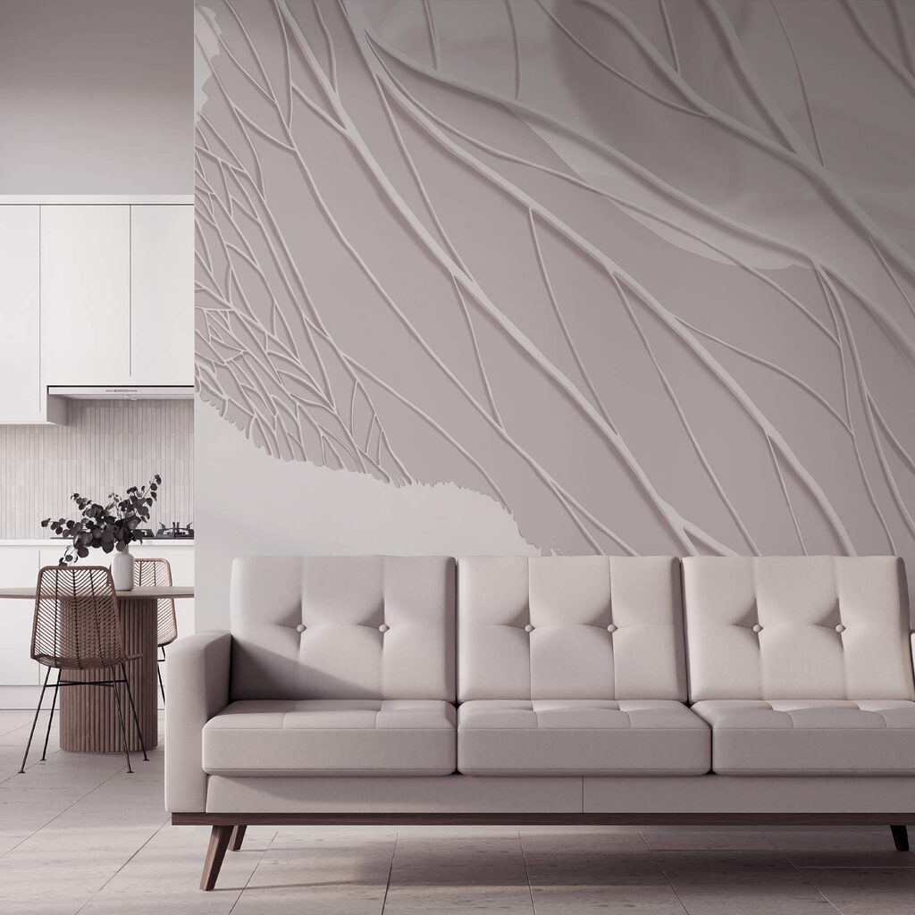 Linii albe pe o suprafață albă