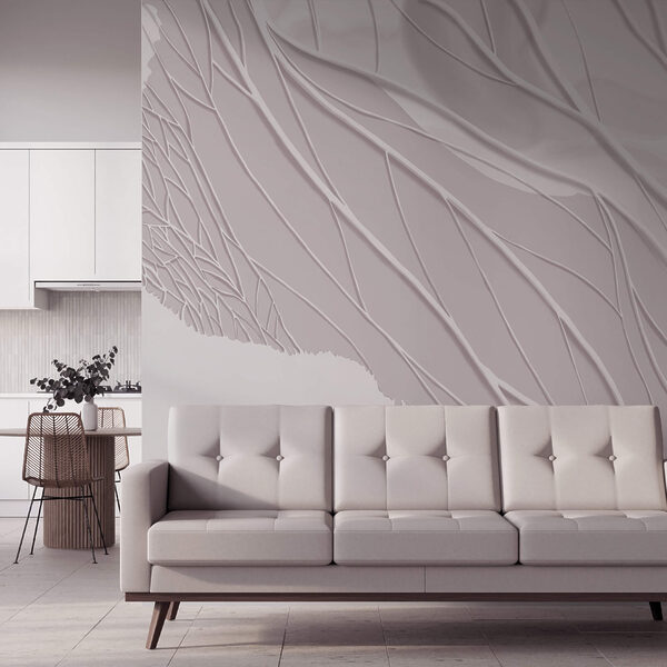 Linii albe pe o suprafață albă