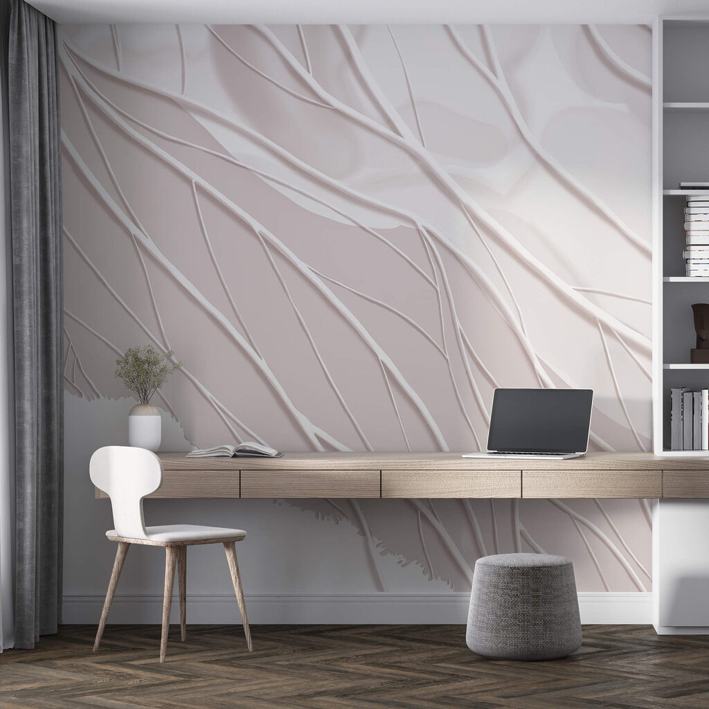 Linii albe pe o suprafață albă