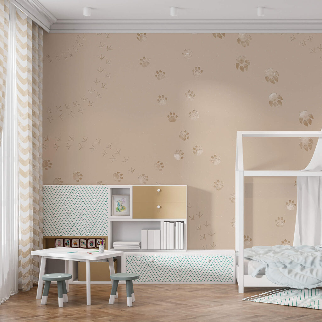 Modelul urmelor de labe și păsări Modelul urmelor de labe și păsări