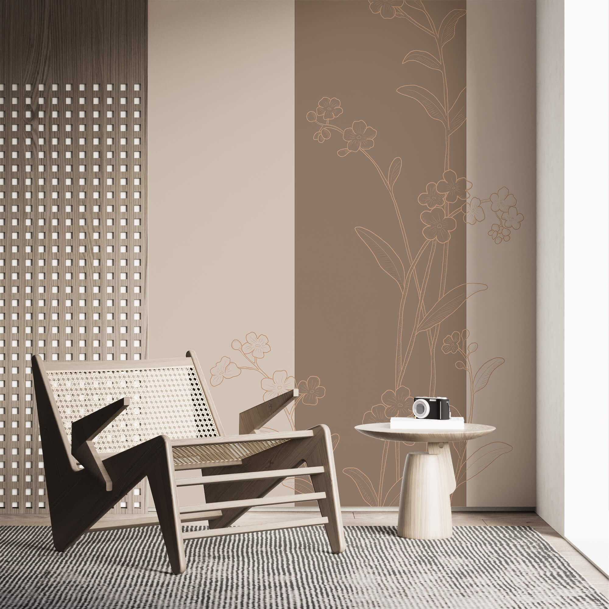 Design floral elegant pe fundal liniștitor