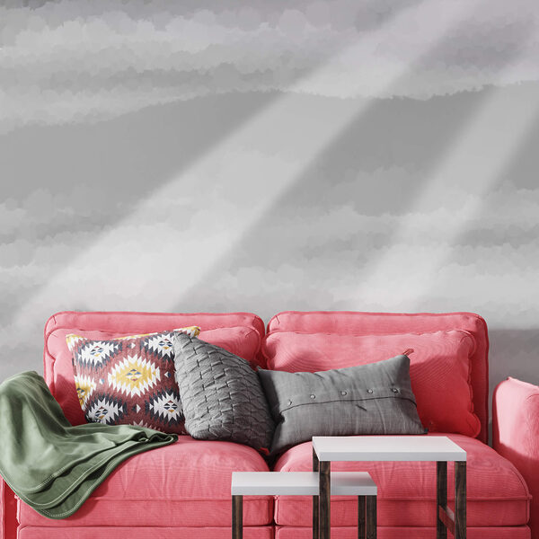 Imagine în tonuri de gri cu nori și raze de soare Imagine în tonuri de gri cu nori și raze de soare