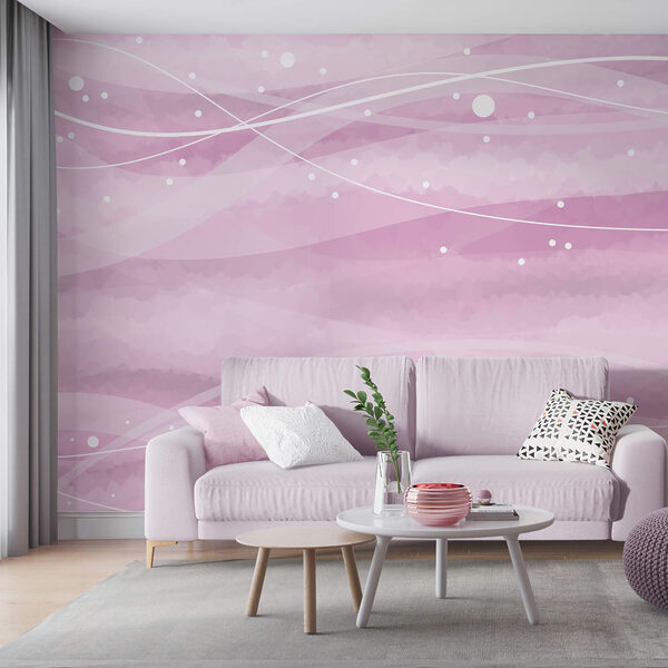 Fundal roz cu linii și puncte albe Fundal roz cu linii și puncte albe