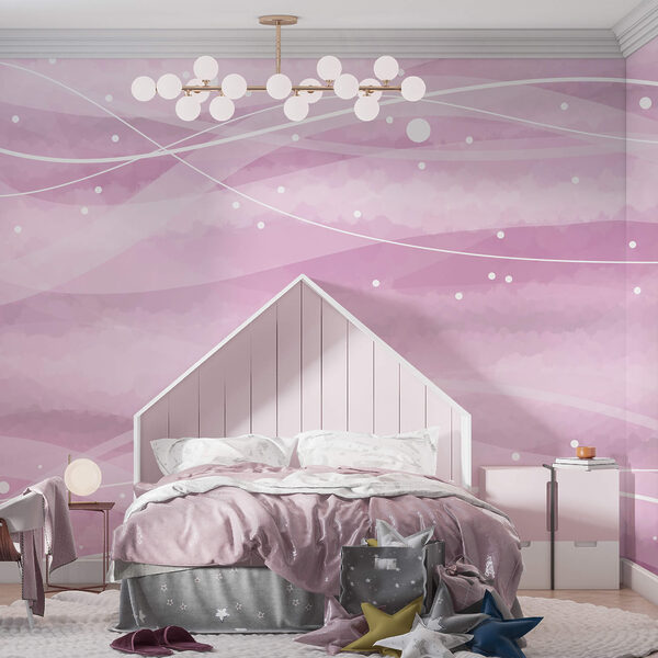 Fundal roz cu linii și puncte albe Fundal roz cu linii și puncte albe