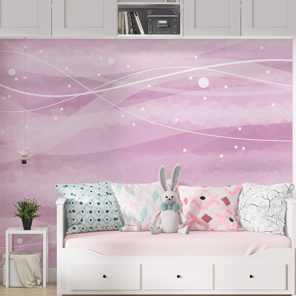 Fundal roz cu linii și puncte albe Fundal roz cu linii și puncte albe